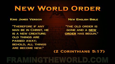 New World Order Bible Versions Teaser Intro