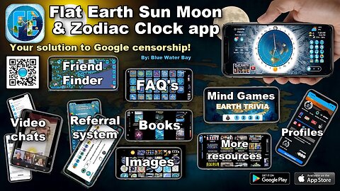 New Features! Flat Earth Sun Moon & Zodiac Clock App by DITRH ✅