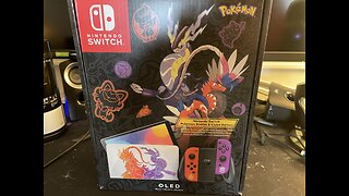 Opening A Nintendo Switch OLED Pokemon Scarlet & Violet Edition Console