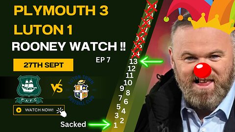 Rooney Of The Rise! Ep 7 Plymouth 3 Luton 1 Analysis