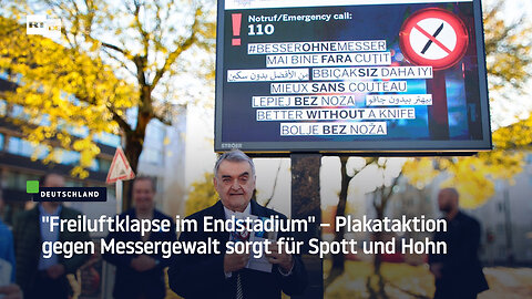 "Freiluftklapse im Endstadium" – Plakataktion gegen Messergewalt sorgt für Spott und Hohn