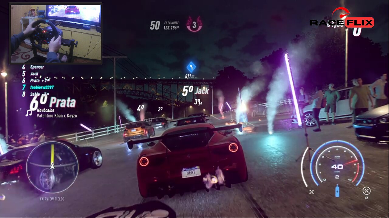 Need for Speed Heat (PS4) - Ferrari 458 Italia Pressão Nivel 3 | Volante Logitech G29 Gameplay