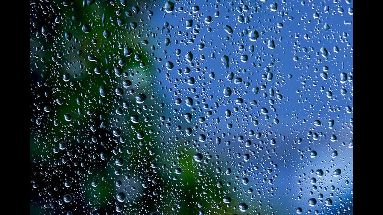 The sound of rain, relaxing