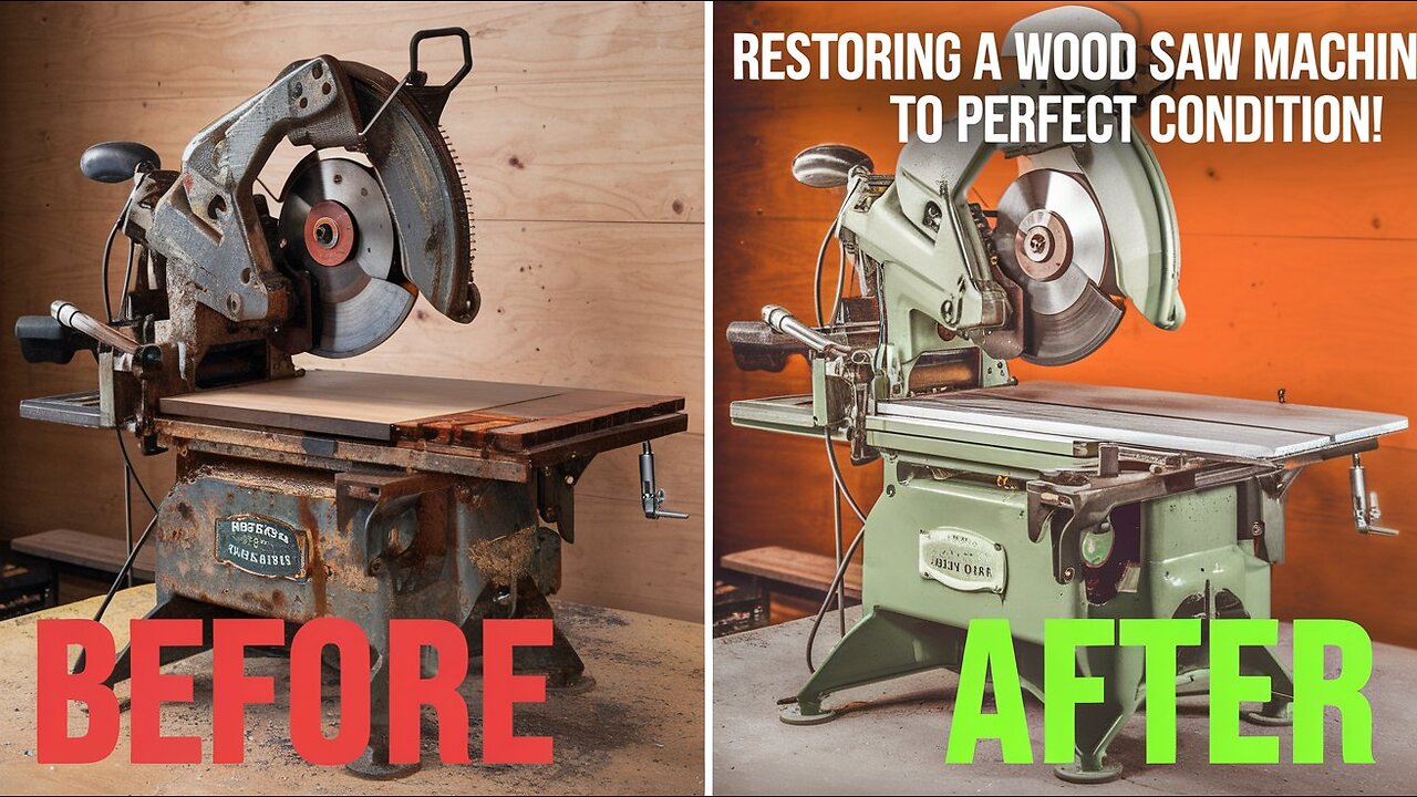 Wood Saw Machine Restoration | DIY Repair & Restoration Guide for Beginners