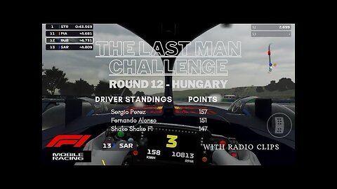 THE LAST MAN CHALLENGE | Round 12- HUNGARY | F1 MOBILE RACING 2023