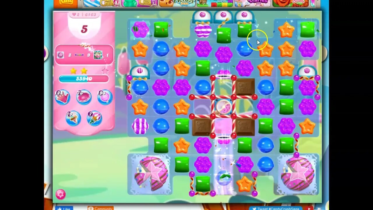 Candy Crush Level 6163 Talkthrough, 20 Moves 0 Boosters