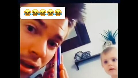 She was hiding her boyfriend- baby funny videos