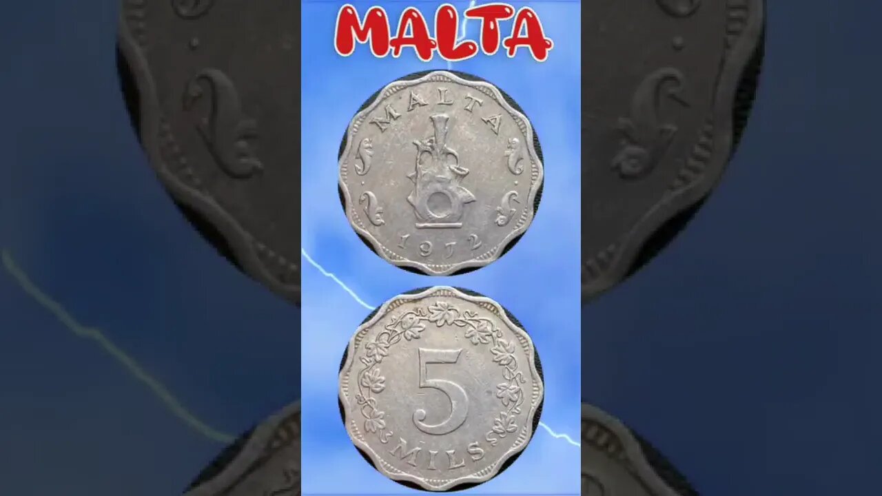 Malta 5 Mils 1972.#shorts #education #coinnotesz