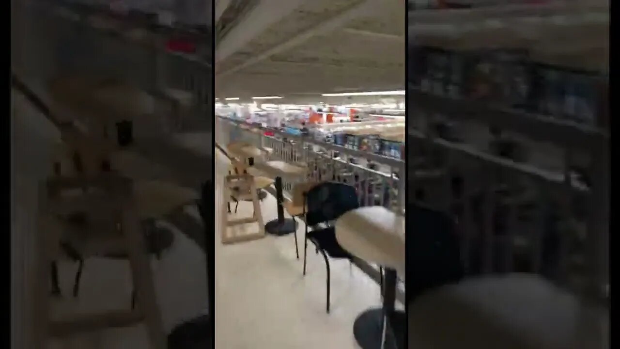 A large piano inside a grocery store