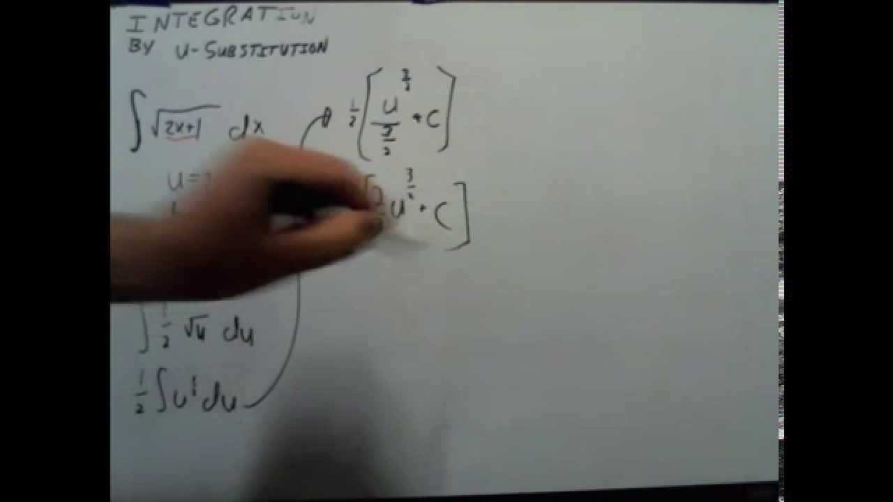 U Substitution Worked Example 1