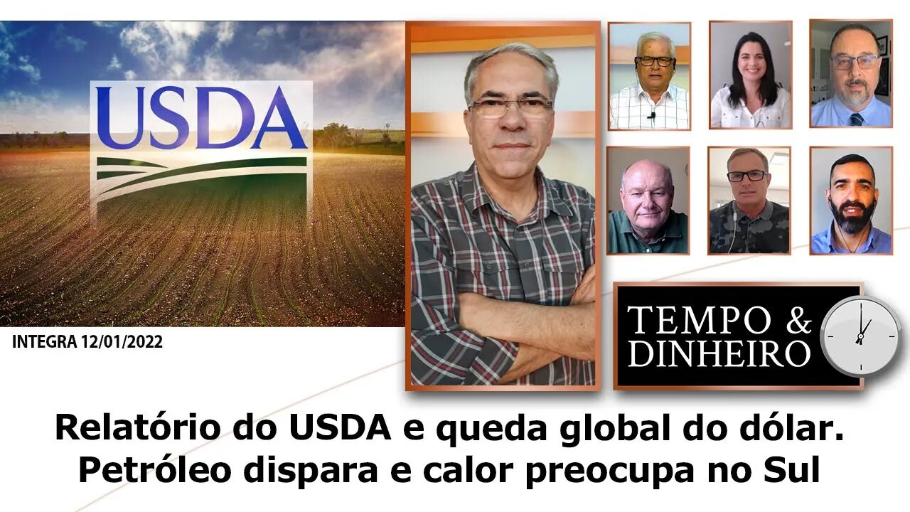 Relatório do USDA e queda global do dólar. Petróleo dispara e calor preocupa no Sul