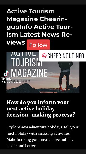 Enjoy an active life more with CheeringupInfo