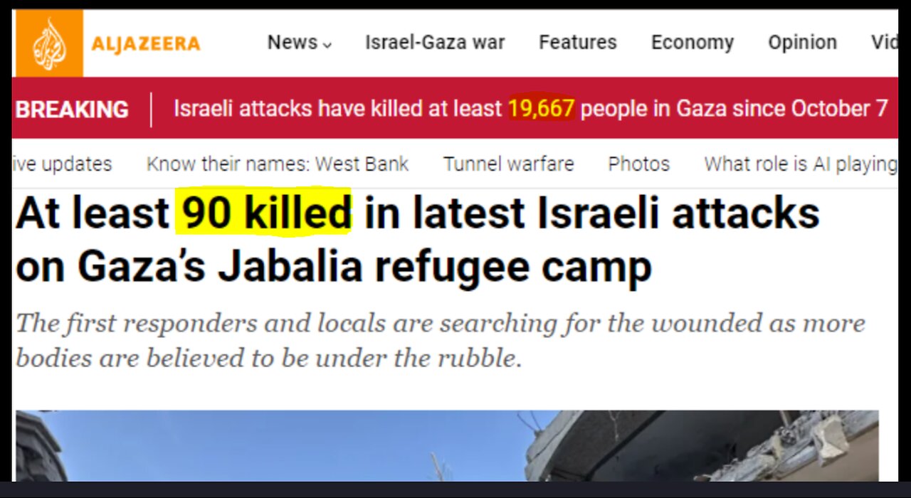 The Jabalia Refugee Camp Massacre: Israel's Ethnic Cleansing of Palestinians Continues