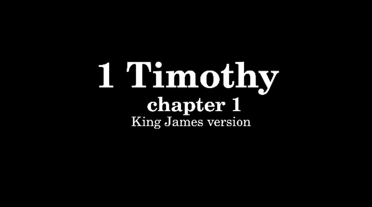 1 Timothy 1 King James version