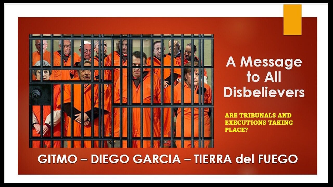 A Message To Disbelievers - Trump Sending DS Elites To GITMO - Oct 19..