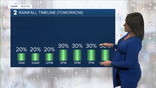 Spotty Showers Tonight, Increasing Chances Tomorrow