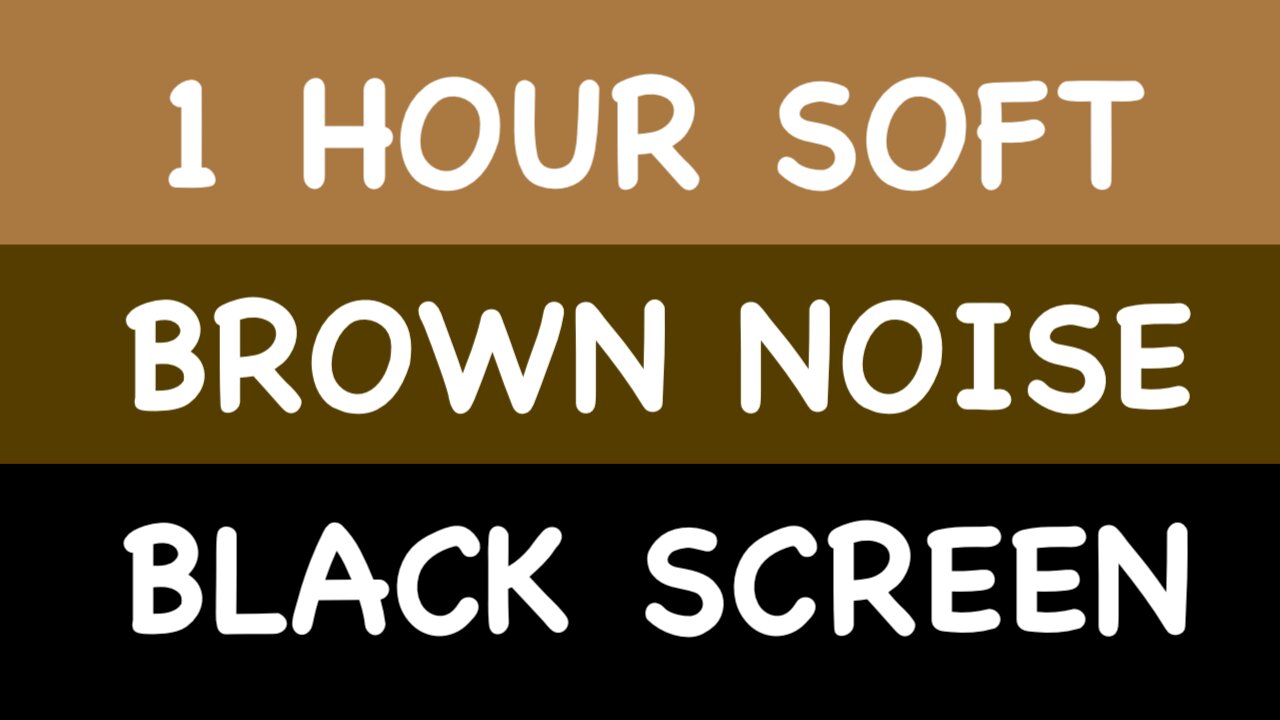 Brown Noise, Black Screen 1 hour ASMR (headphones recommended)