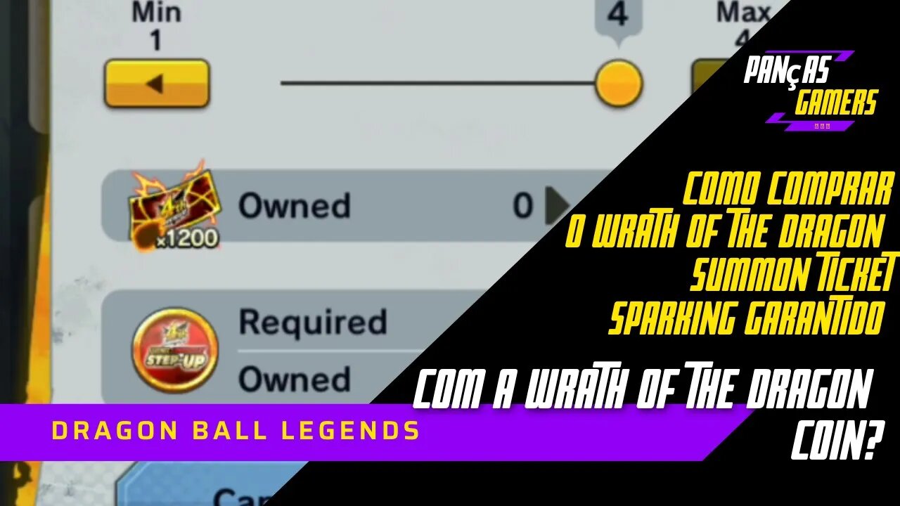 COMO COMPRAR WRATH OF THE DRAGON TICKET SUMMON DE SPARKING GARANTIDO COM NO DRAGON BALL LEGENDS?