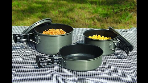 Stanley Adventure All-in-One Fry Pan Set - Stainless Steel Camp Cookware - 9 Piece Camping Cook...