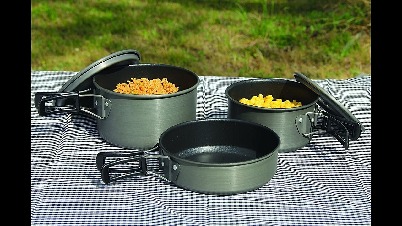 Stanley Adventure All-in-One Fry Pan Set - Stainless Steel Camp Cookware - 9 Piece Camping Cook...