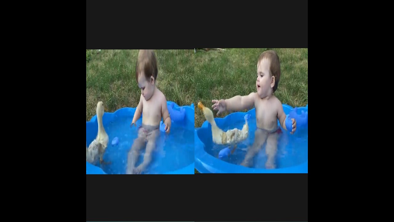 See how the little cute baby plays with the smile