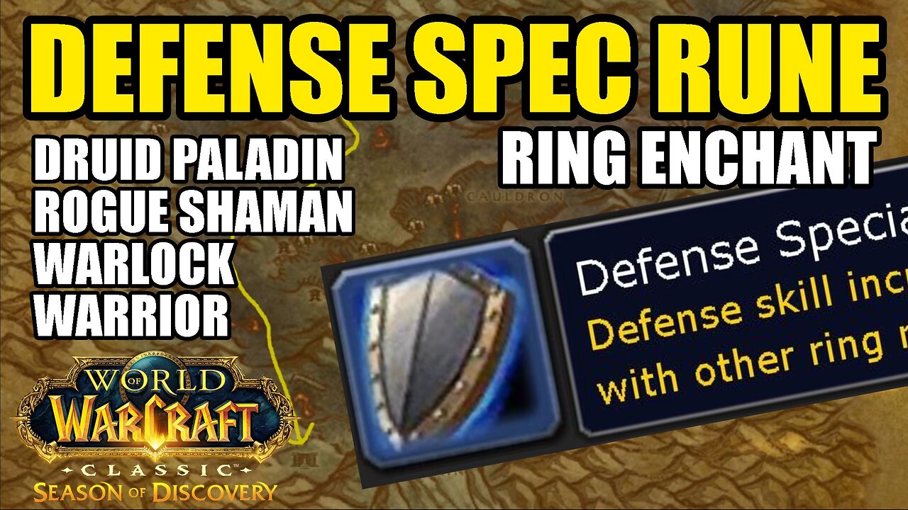 DEFENSE SPEC Rune Guide | Druid Paladin Rogue Shaman Warlock Warrior Ring Enchant | WoW Classic SoD