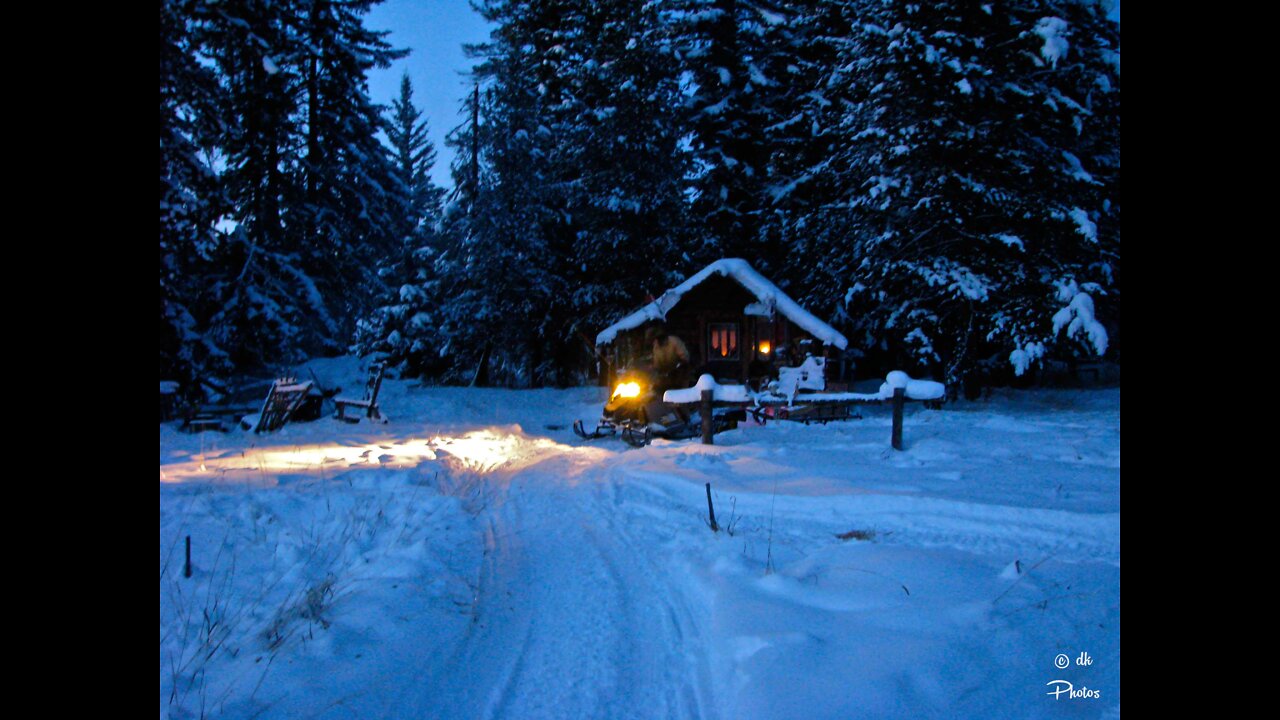 CANADIAN TRAPPING CABIN - HAULING IN THE GEAR