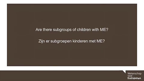 Q: Are there subgroups of children with Epidemic M.E.? A: Only in severity levels - Dr. Nigel Speight (Paediatrician)