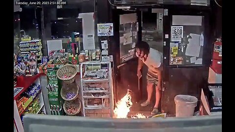Man Dumps Gas Soaked Trash In Store Then Sets It On Fire - HaloNews