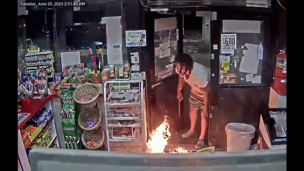 Man Dumps Gas Soaked Trash In Store Then Sets It On Fire - HaloNews
