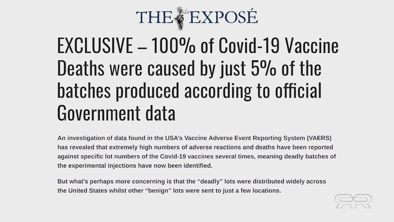 CDC Confirms That Majority of Fatal Covid Vaccines Were Knowingly Sent to Red States