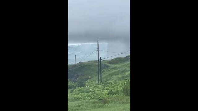 Iceberg near a community in Newfoundland