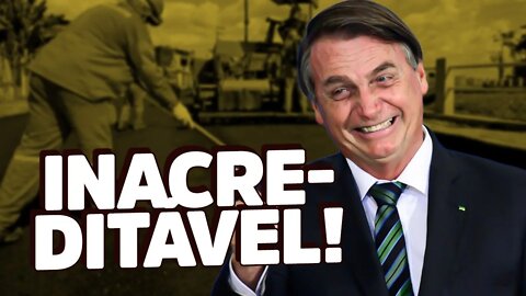 Bolsonaro inaugura 10km de asfalto pra ter o que COMEMORAR!