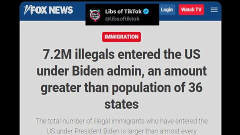 Libs of TikTok on Illegal crossing statistics goes viral, 7.2M in past 39 months