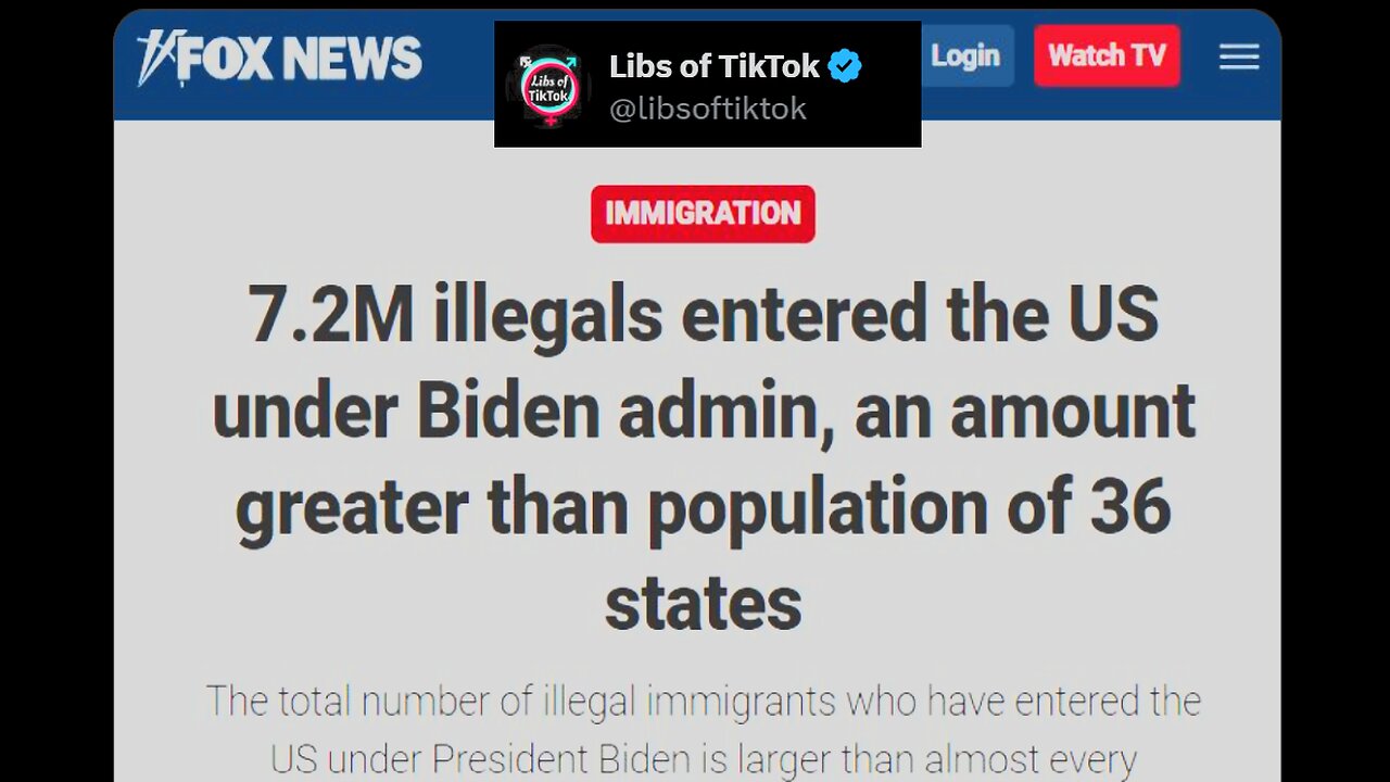 Libs of TikTok on Illegal crossing statistics goes viral, 7.2M in past 39 months