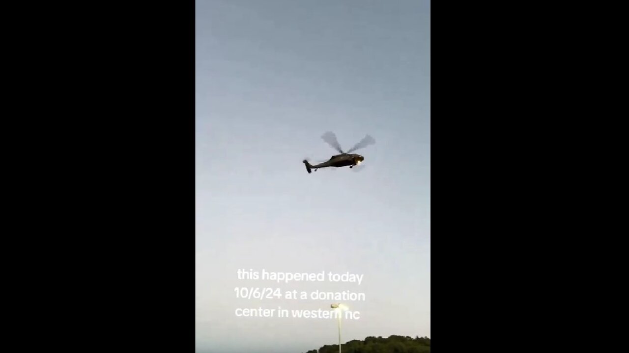 MYSTERY HELICOPTER DESTROYS HURRICANE SUPPLIES IN NORTH CAROLINA