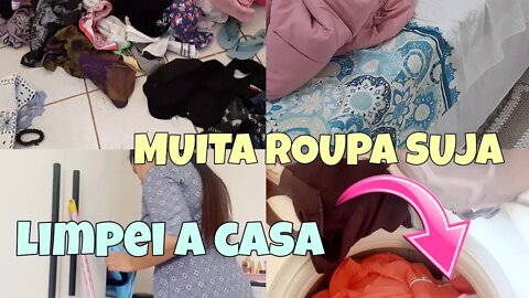 LIMPEI A CASA ,E LAVEI MUITA ROUPA😰