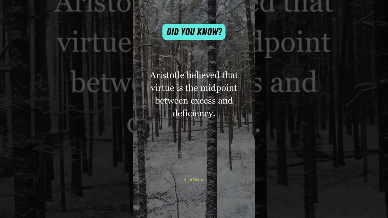 Aristotle on virtue Virtue is the midpoint between excess and deficiency ⚖️