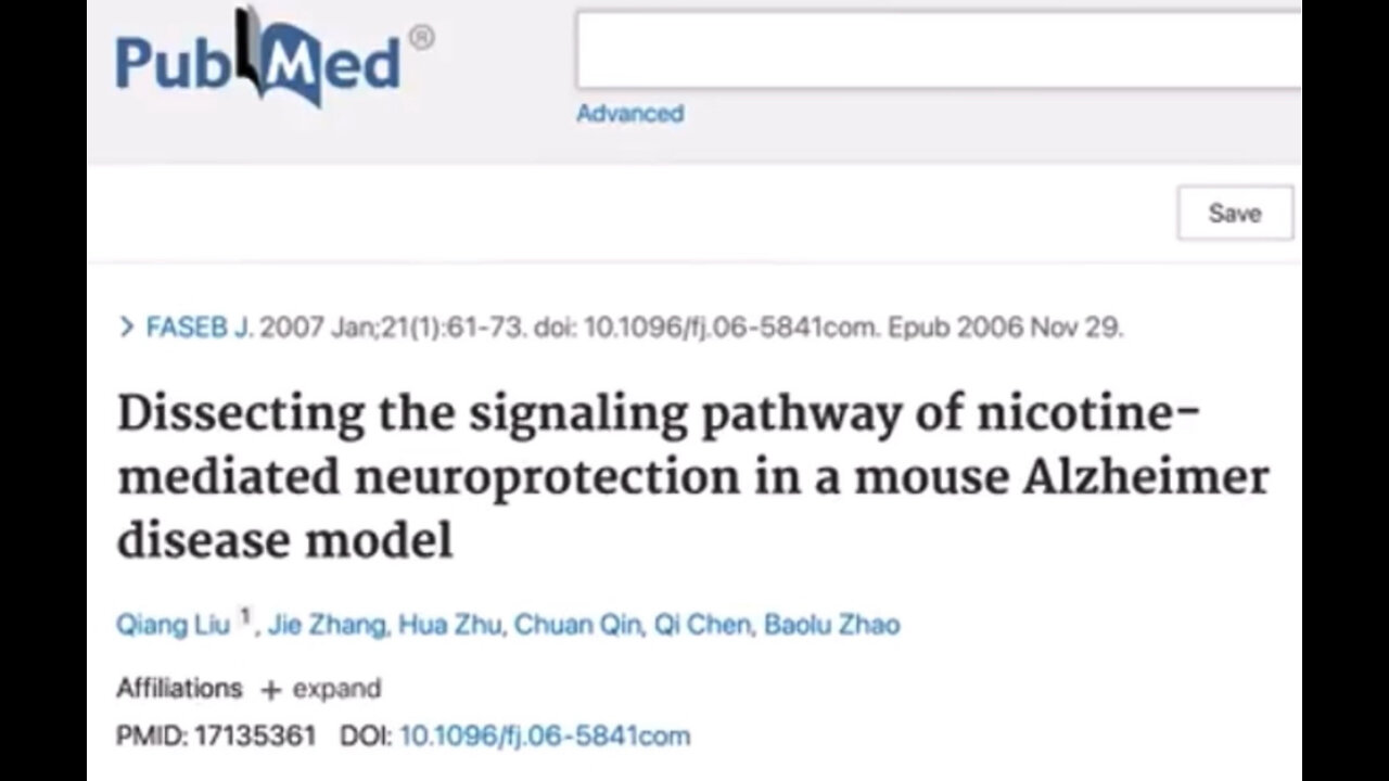 Nicotine benefits, clips from longer video linked in description, weight loss, neuro protective +