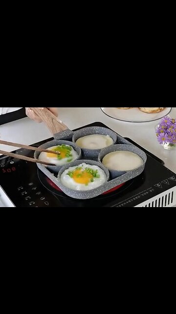 Four-hole Frying Thickened Omelet Pan Non-stick