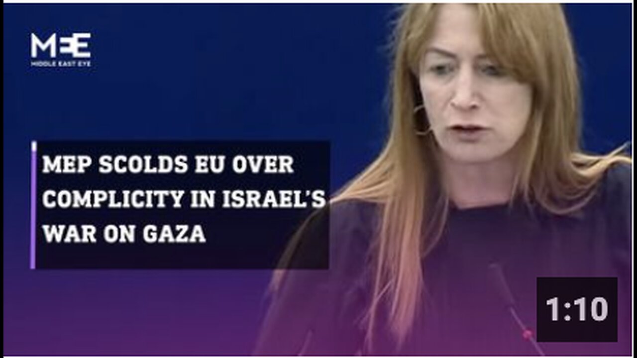 Irish MEP Clare Daly scolds the EU over their complicity in Israel’s war on Gaza