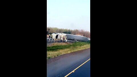 Truck Rollover On Highway 401