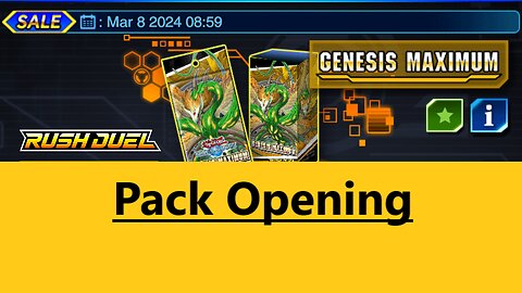 Duel Links: Rush Duel Genesis Maximum Packs Opening