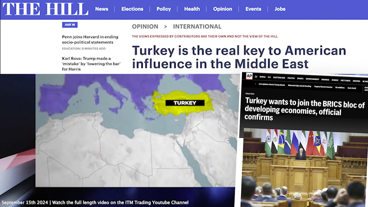 Turkey | Turkey Applies to Join BRICS | Turkey Becomes the First NATO Country to Request Membership Into the BRICS Block Alliance | Turkey’s bid for BRICS both a strategic and symbolic step, - CNBC (9/10/24)