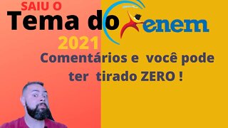 Saiu o tema da redação: comentários e você pode ter tirado ZERO