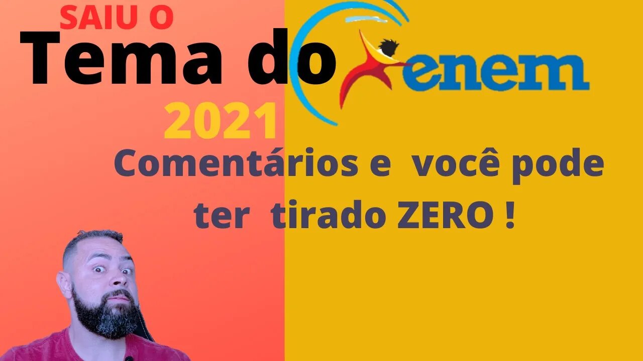 Saiu o tema da redação: comentários e você pode ter tirado ZERO