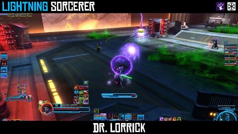 SWTOR Lightning Sorcerer | Master Flashpoint | Lost Island | Dr. Lorrick | Level 75 | 2019 Gameplay