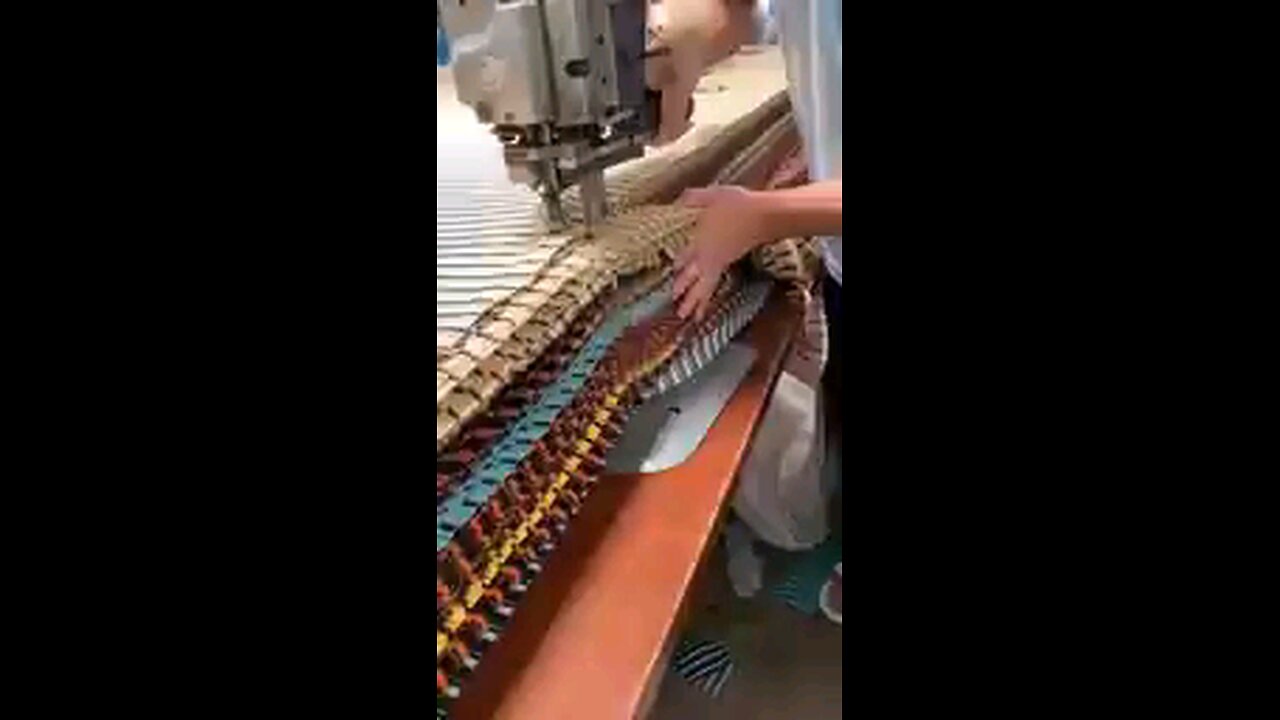 Interesting scene of cutting thousands of cloths