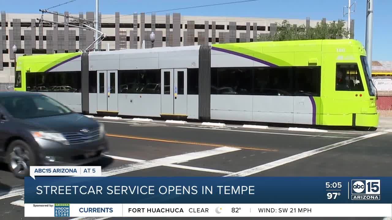 Streetcar service opens in downtown Tempe