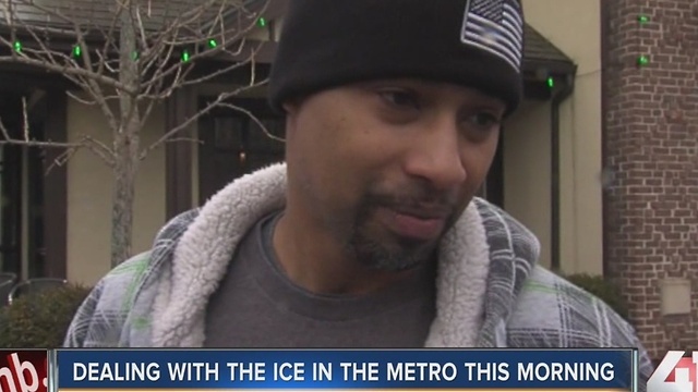 Dealing with ice in the metro this morning